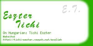 eszter tichi business card